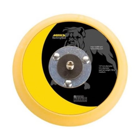 Mirka Mirka Ma105Gg 5 In. Grip Faced Backup Pad - Yellow MA105GG